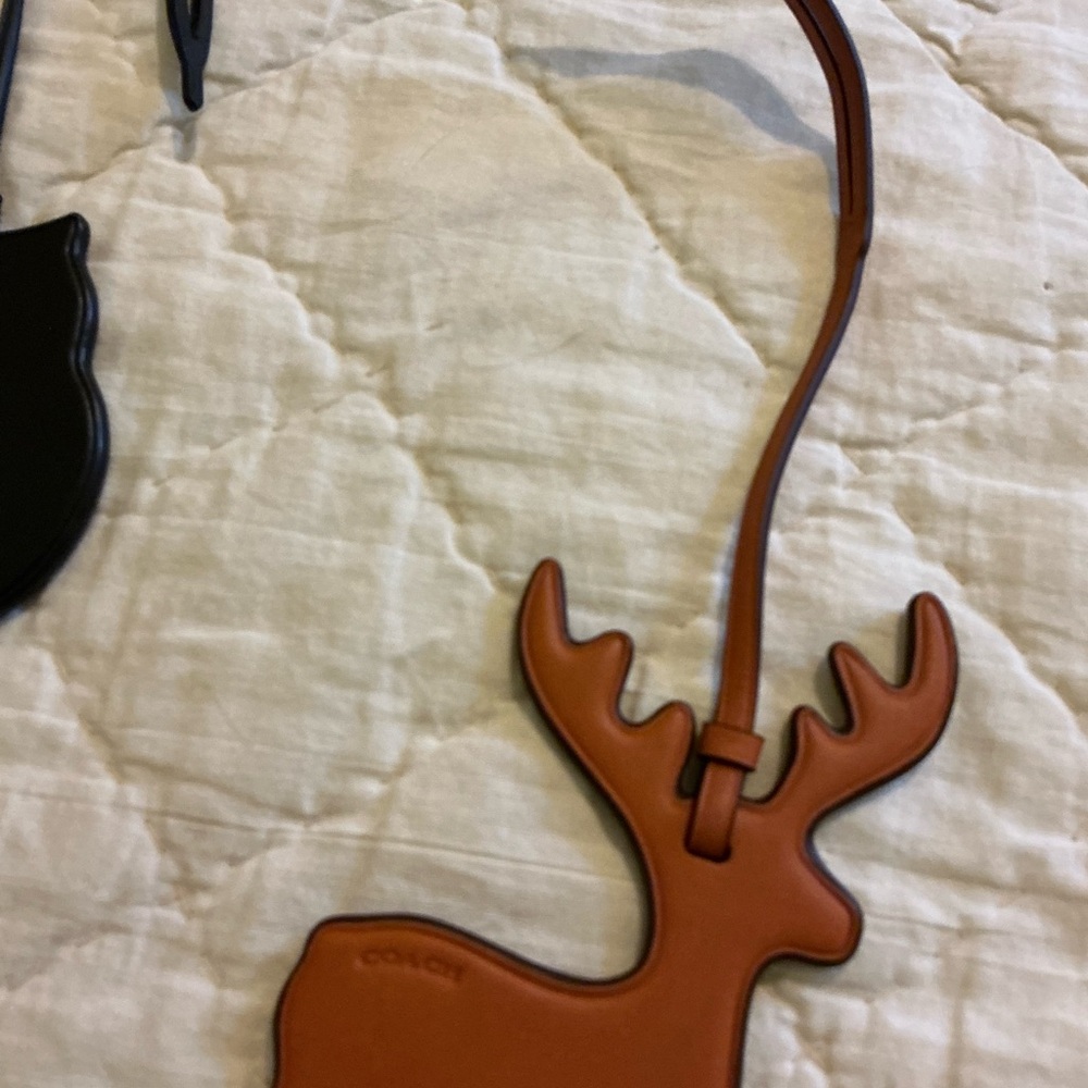 Coach Tan Reindeer Bag Charm - Picture 4 of 4